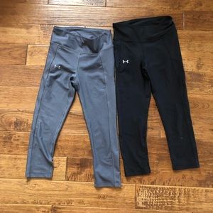 Bundle of TWO Cropped Under Armour Workout Tights